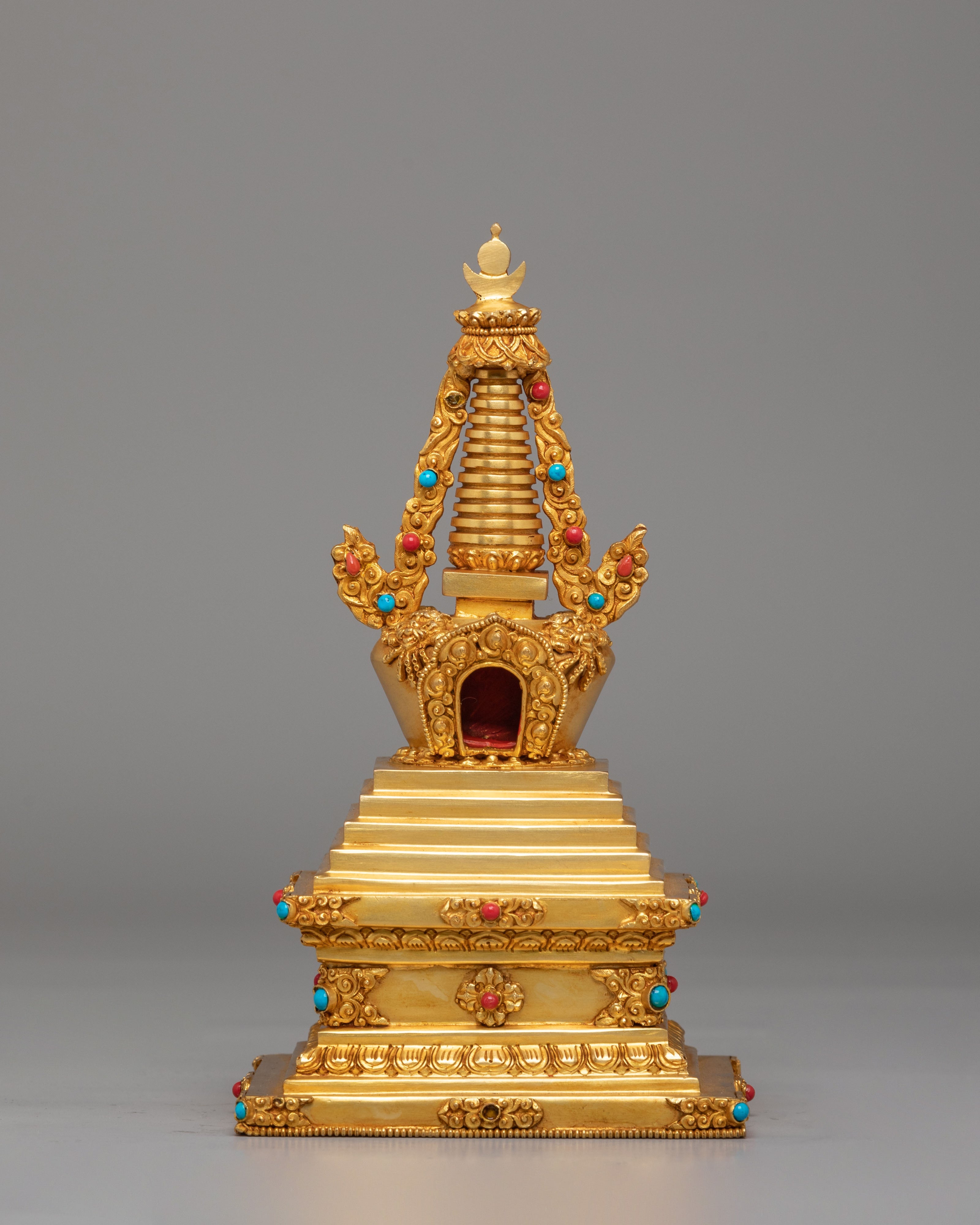 Buddhist Eight Stupa Collection Set | Sacred Ritual Artifact