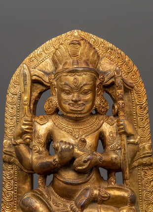 Chaturbhuja Mahakala Statue | Powerful Tibetan Protector Deity