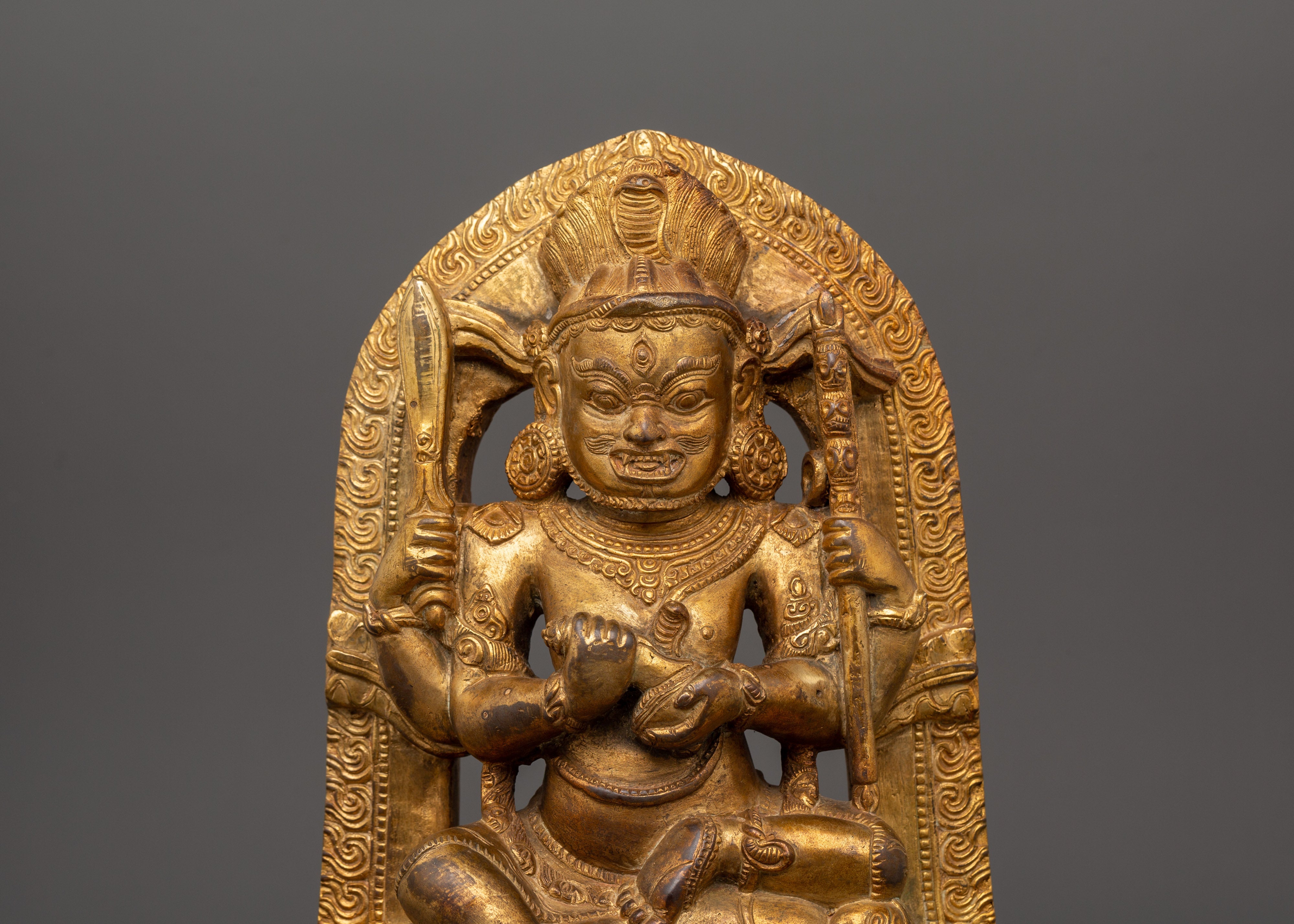 Chaturbhuja Mahakala Statue | Powerful Tibetan Protector Deity
