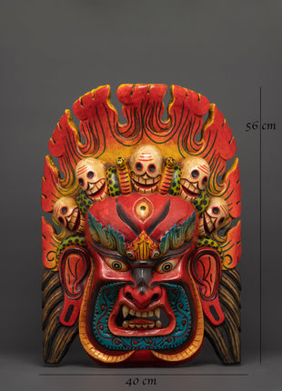 Wrathful Mask of Bhairav | A Powerful Guardian Symbol