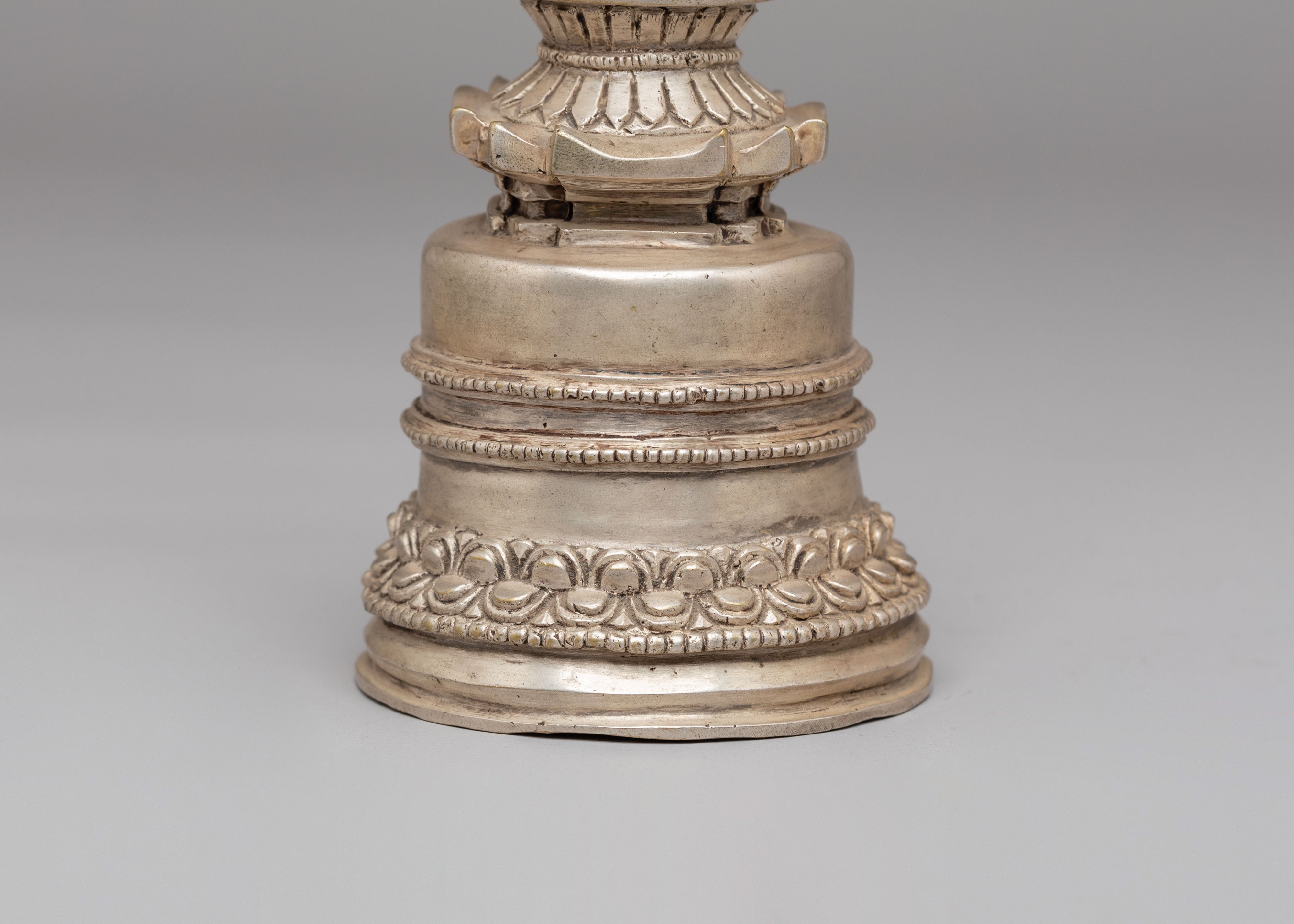 Silver Kadampa Stupa | Traditional Tibetan Stupa for Spiritual Blessings