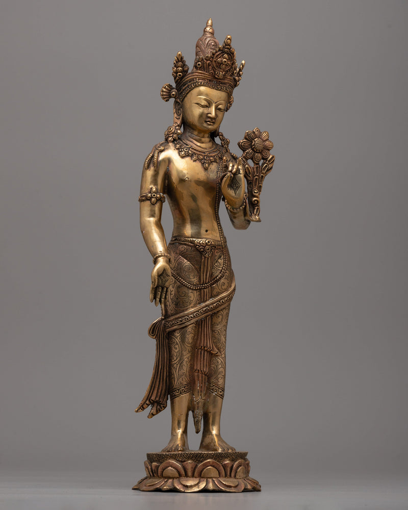 Standing Chenrezig Avatar Statue | Radiating Compassion and Divine Grace