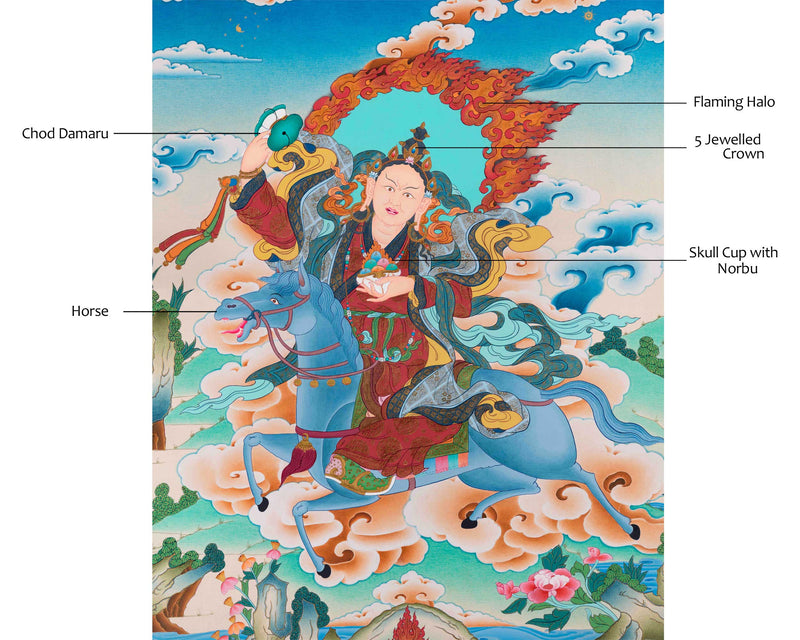 Achi Tsogyal Thangka | Blessing of Achi Chokyi Drolma | Religious Wall Hanging