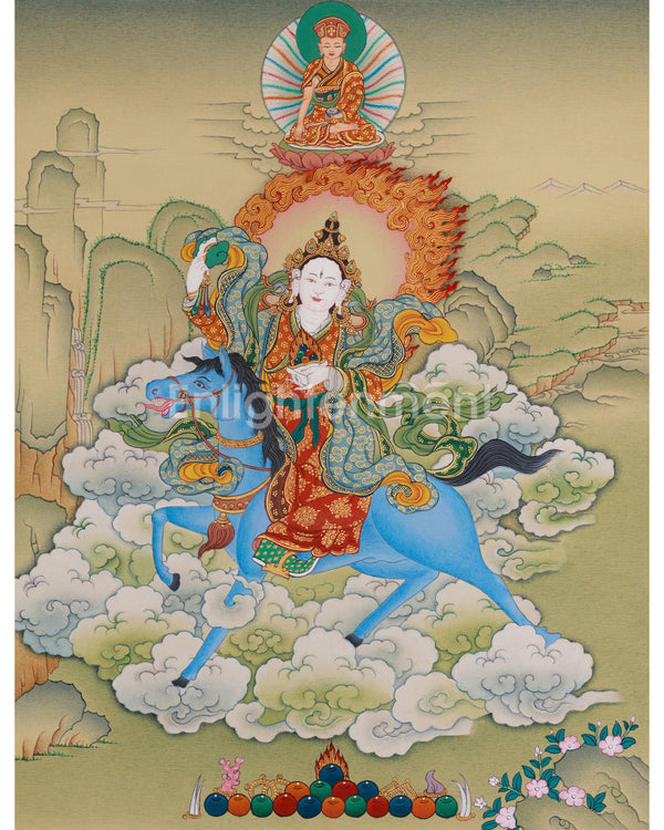 Achi Choki Drolma with Jigten Sumgon Thangka
