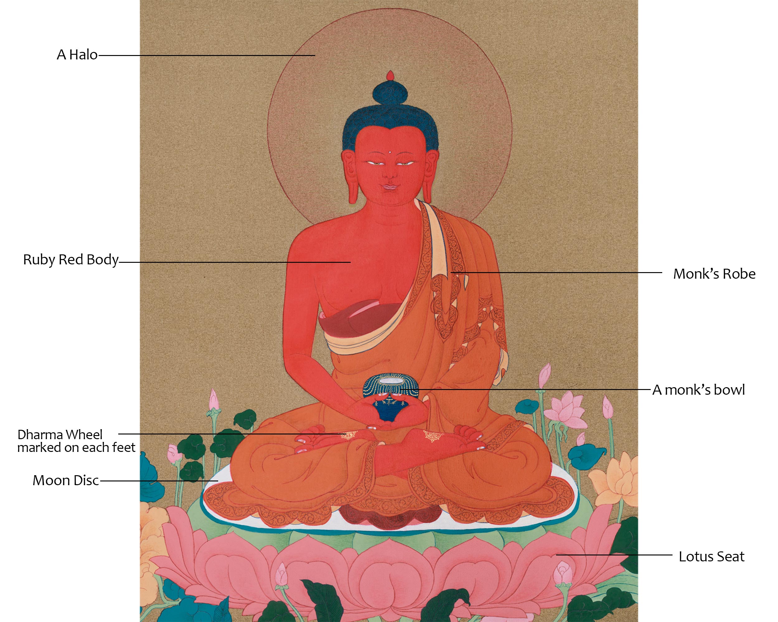 Meditation Amitabha Buddha Thangka | The Buddha of Infinite Light for Inner Harmony