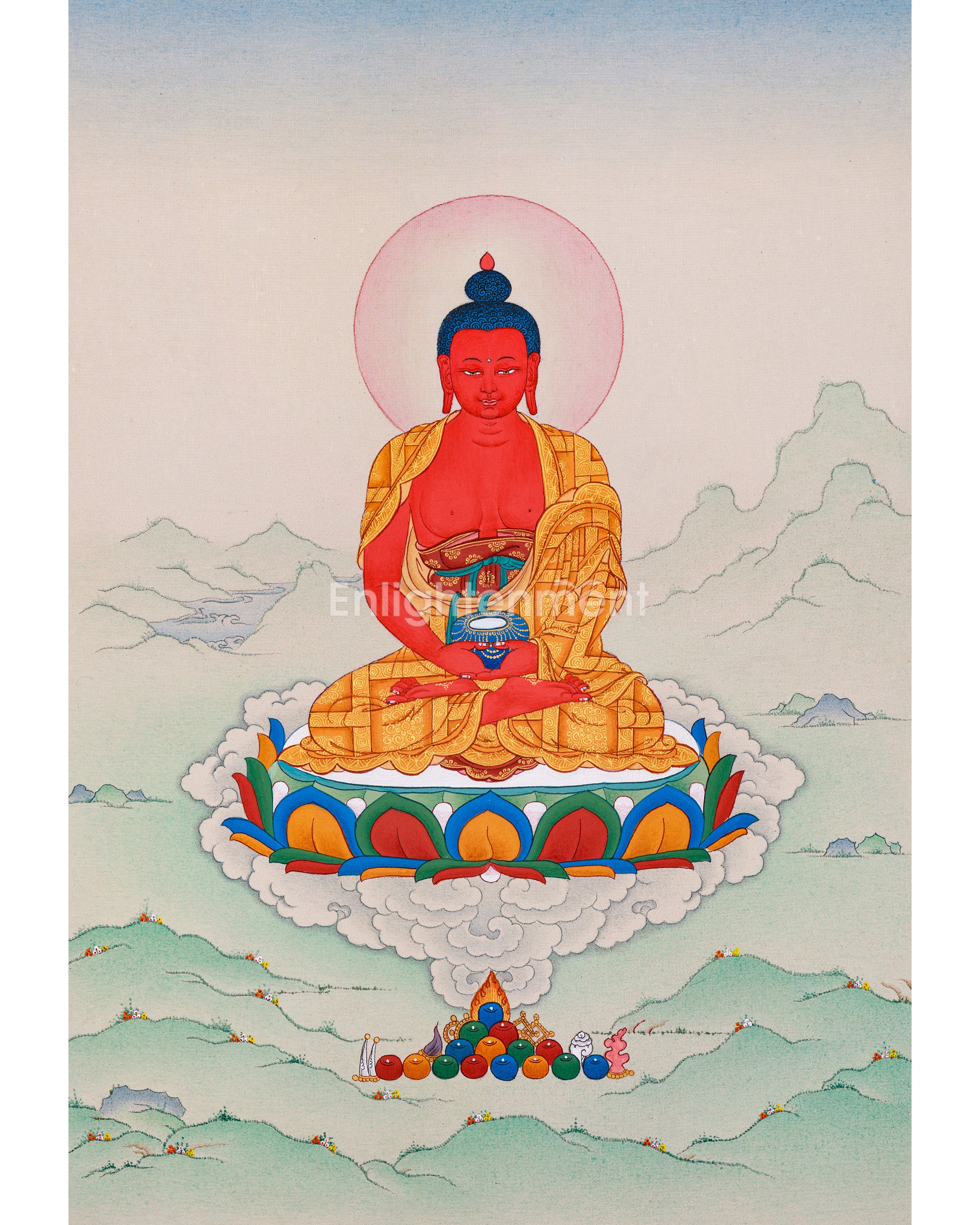Buddha of Pure Land Amitabha Thangka | Beacon of Infinite Light and Compassion