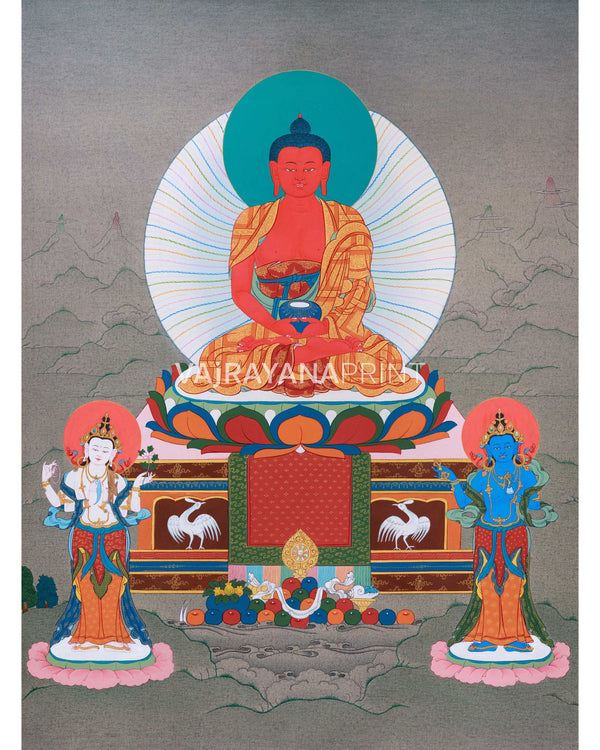 High-Quality Amitabha Buddha Giclee Canvas