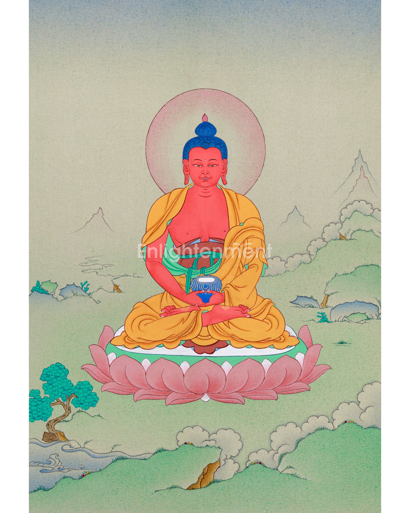 Amida Buddha Amitabha Thangka | Hand-Painted Tibetan Art