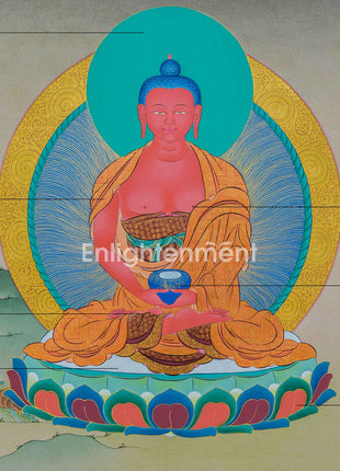 Traditional Buddha Amitabha Thangka | Buddha Deity Artwork | Buddhist Wall Decor