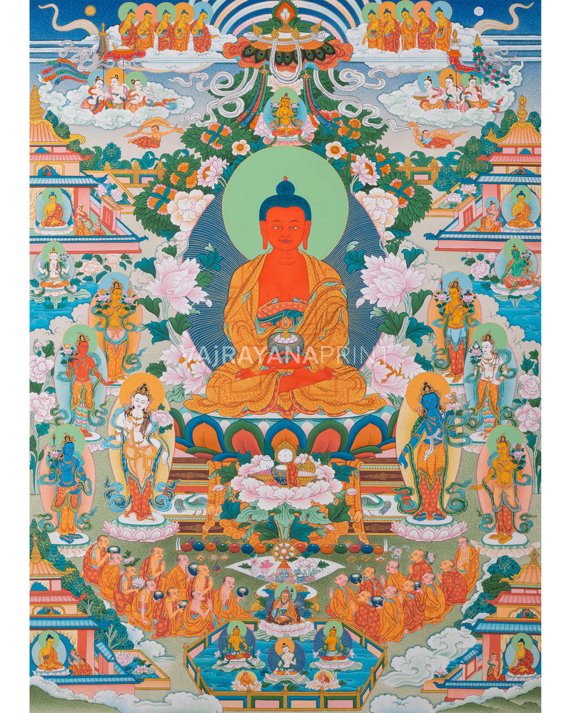 Thangka Print Of Infinite Light Buddha