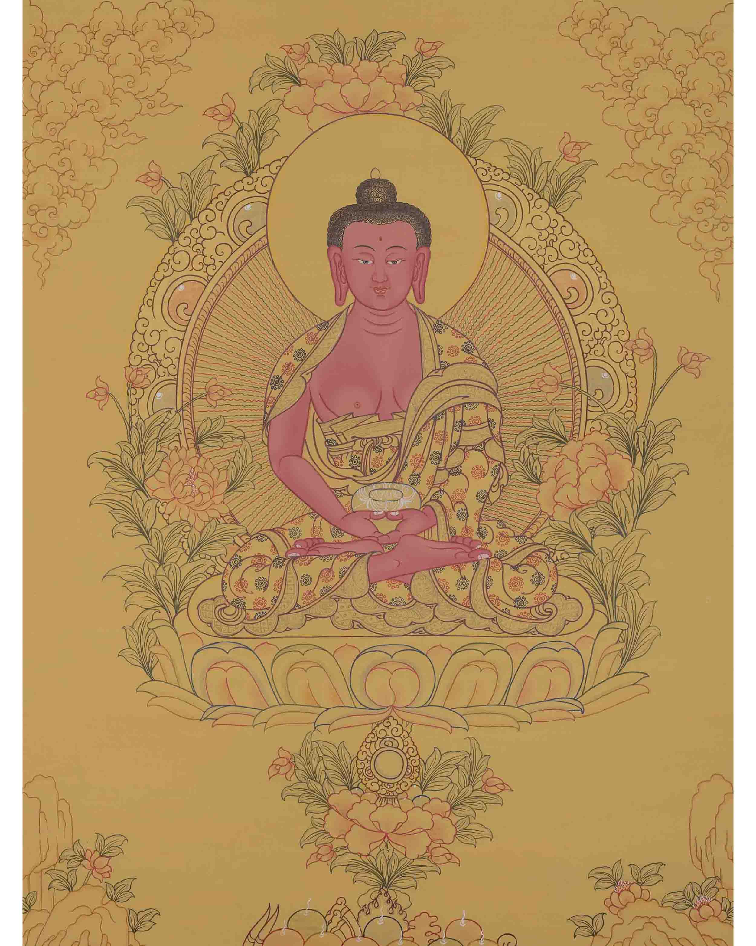 Original Hand-Painted Amitabha Buddha