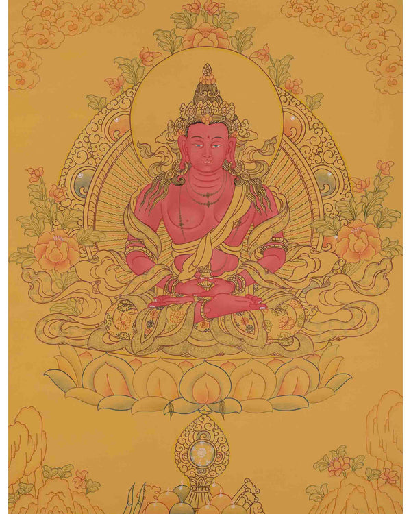 Amitayus Buddha Thangka Painting