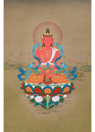Amitayus : Buddha of Infinite Light | Vajrayana Thangka Art