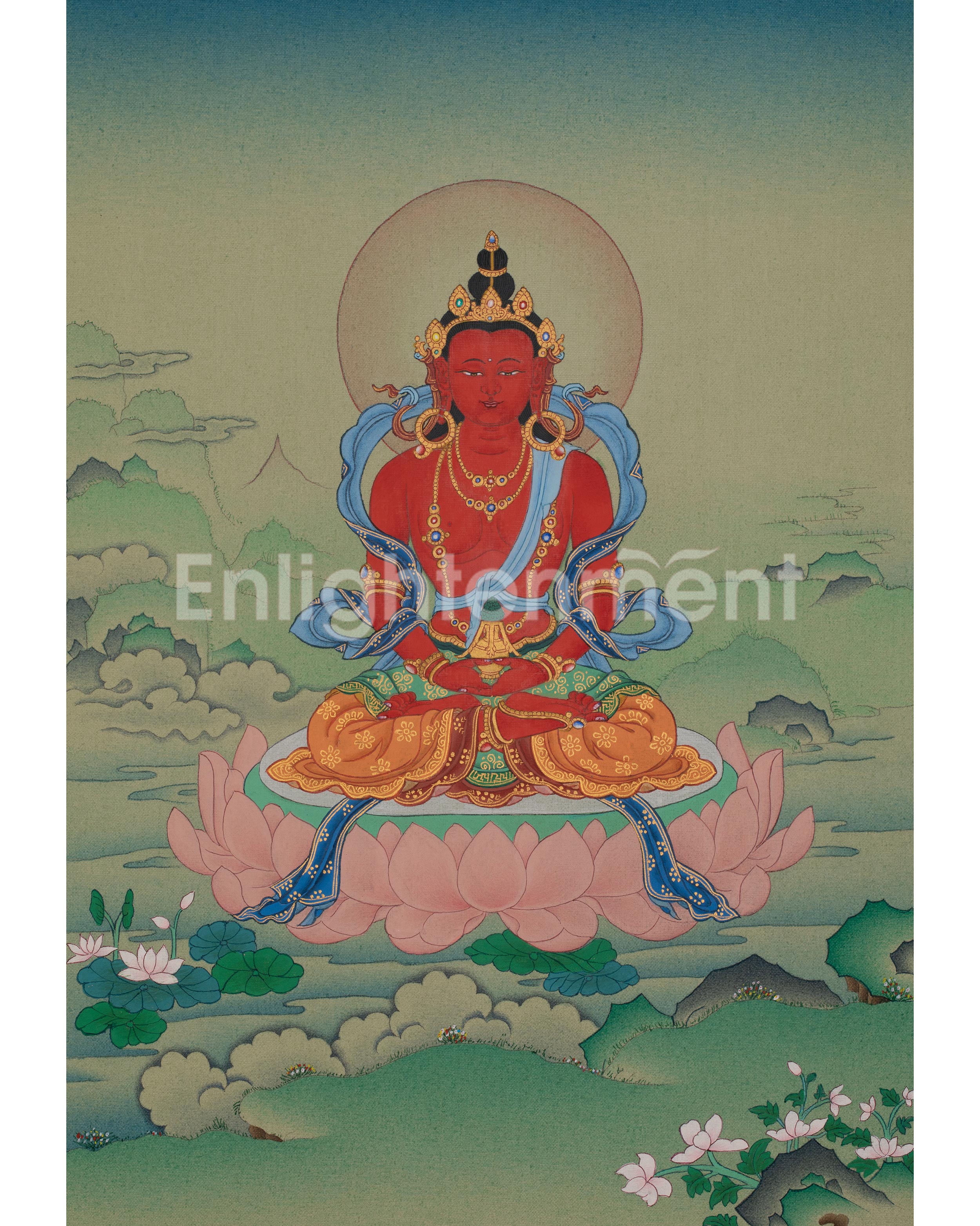 Amitayus Buddha Tibetan Art 