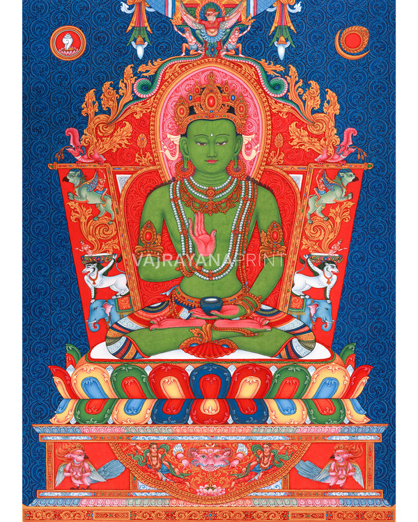 Amoghasiddhi Buddha Thangka Print