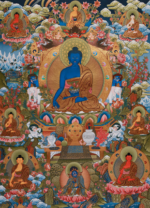 Assembly of 8 Medicine Buddhas