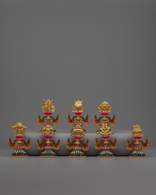 Buddhist Eight Auspicious Symbols Set