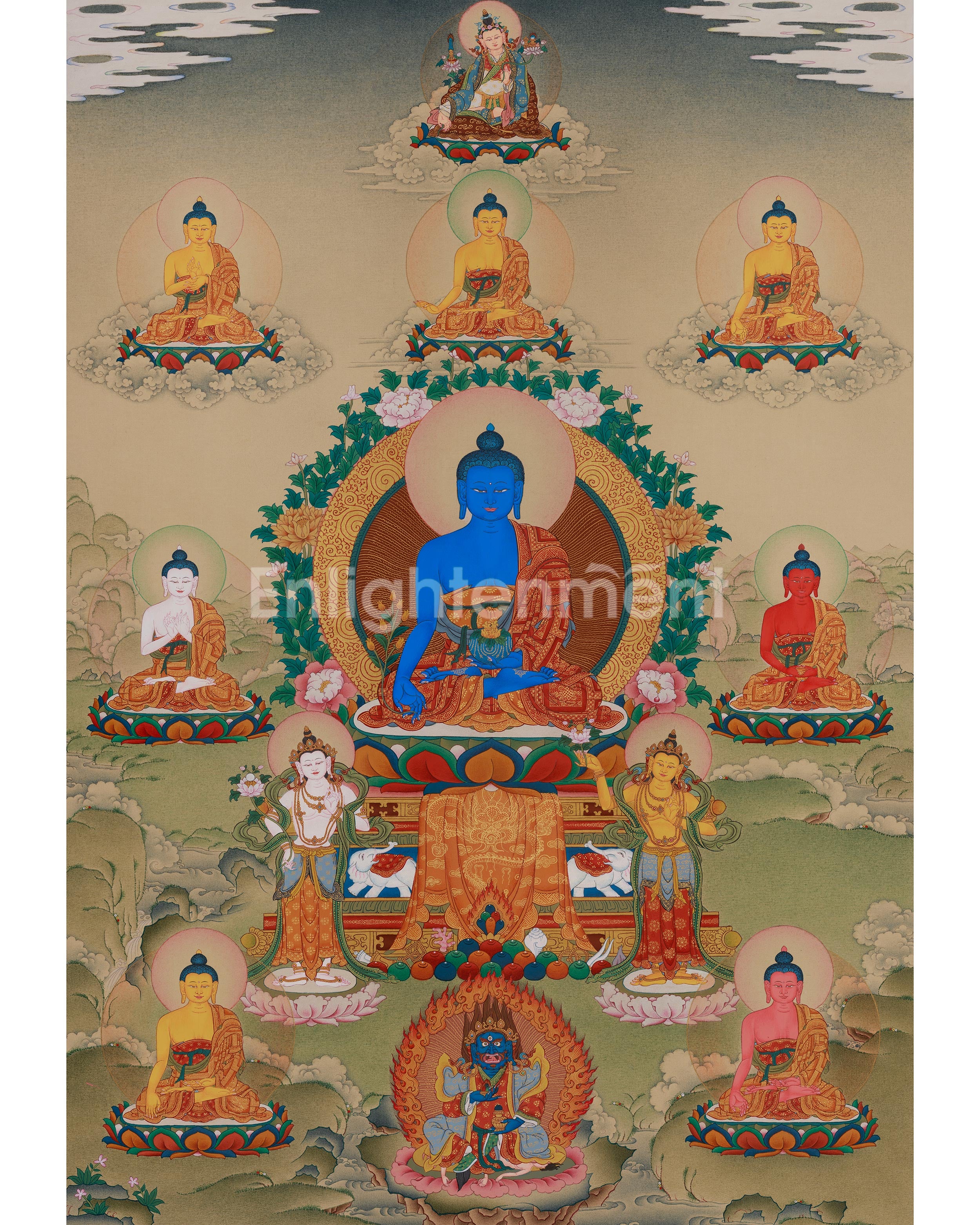 Authentic Asta Medicine Buddha Thangka