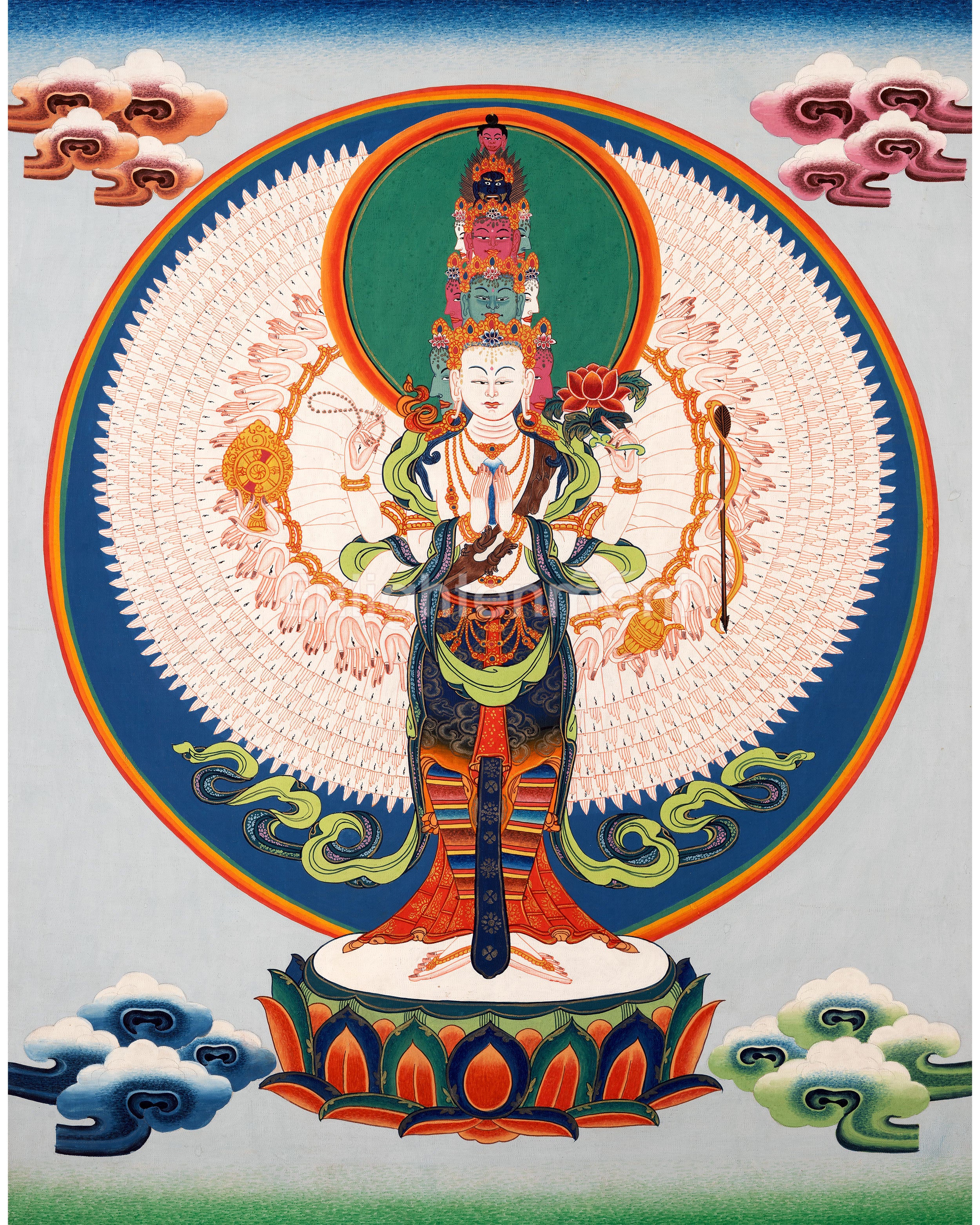Avalokiteshvara Chenresig Thangka