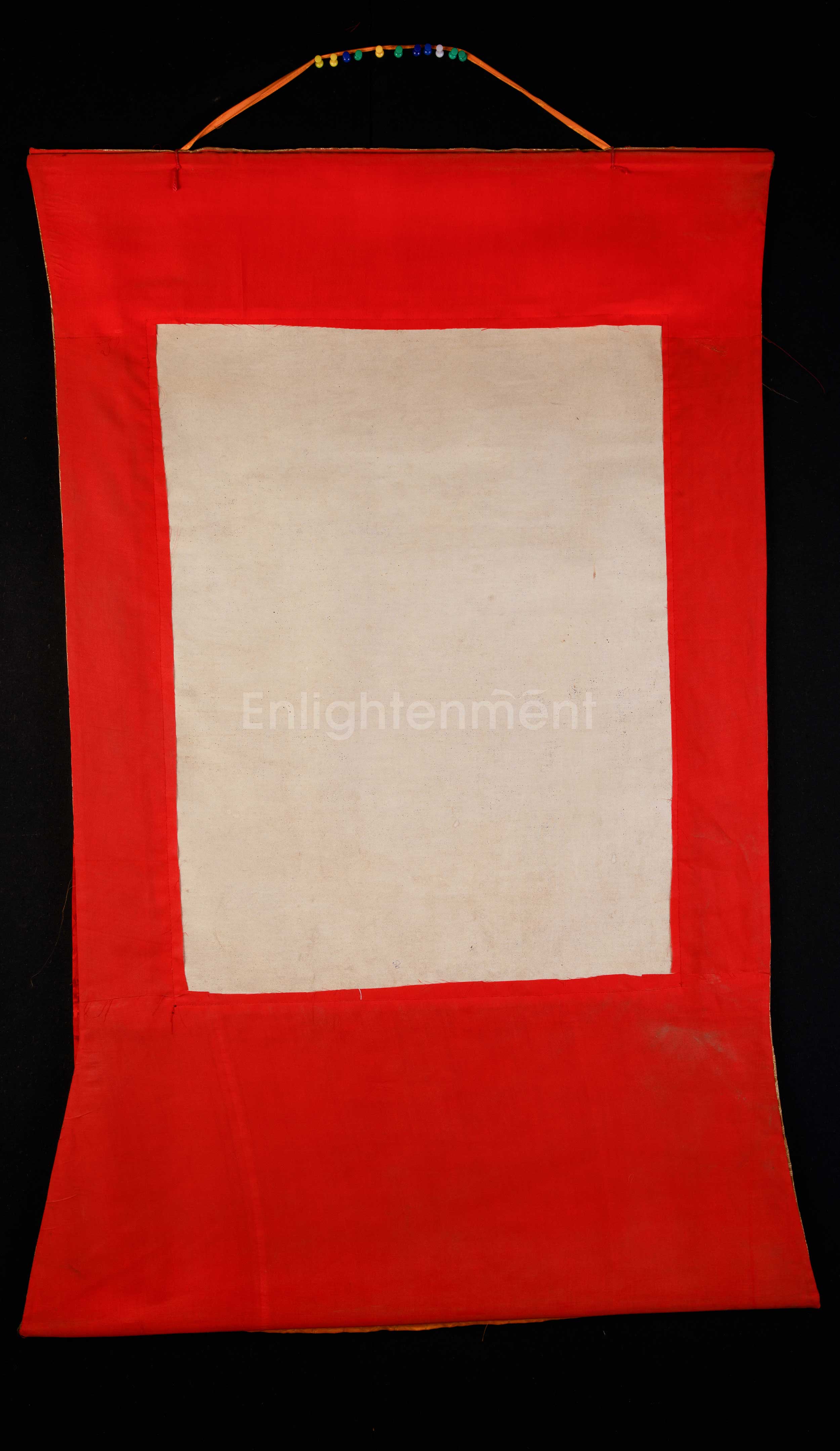 Unique Gold-Embellished lokeswara Thangka | Brocade Mounted