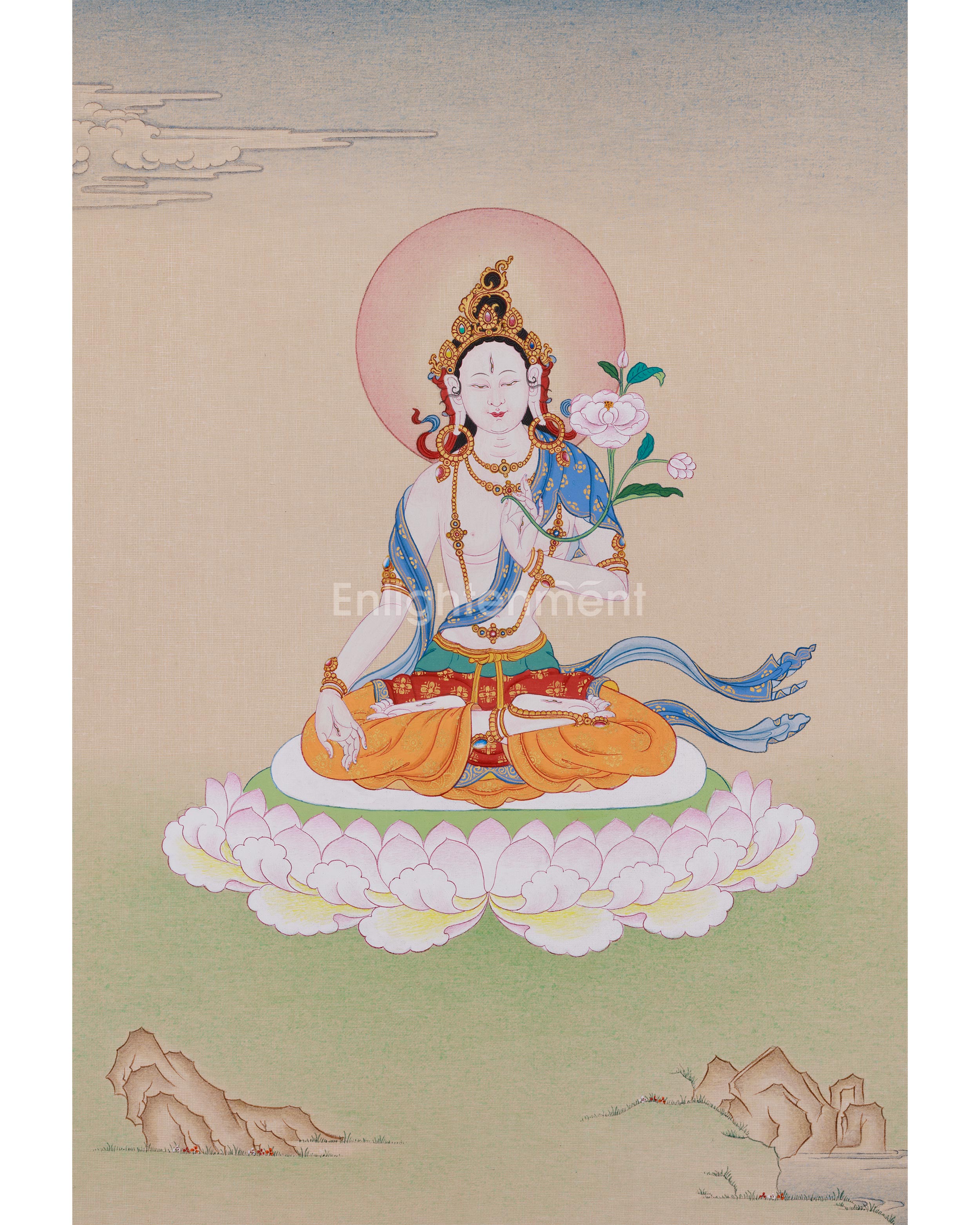 Beautiful Goddess White Tara