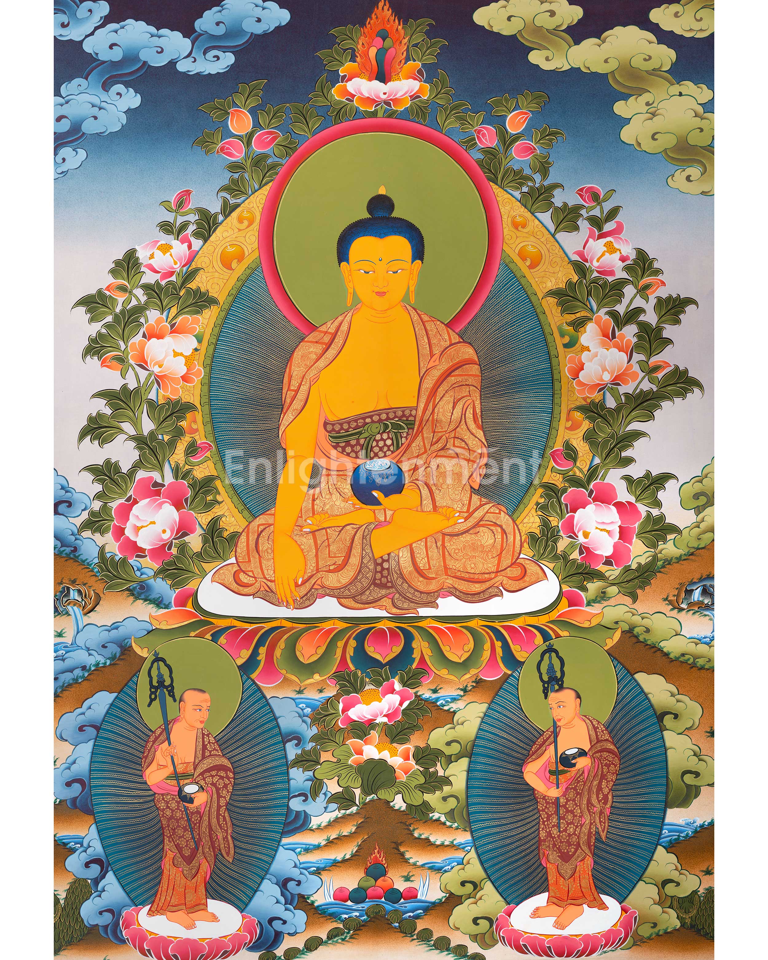 Big Shakyamuni Buddha Tibetan Thangka