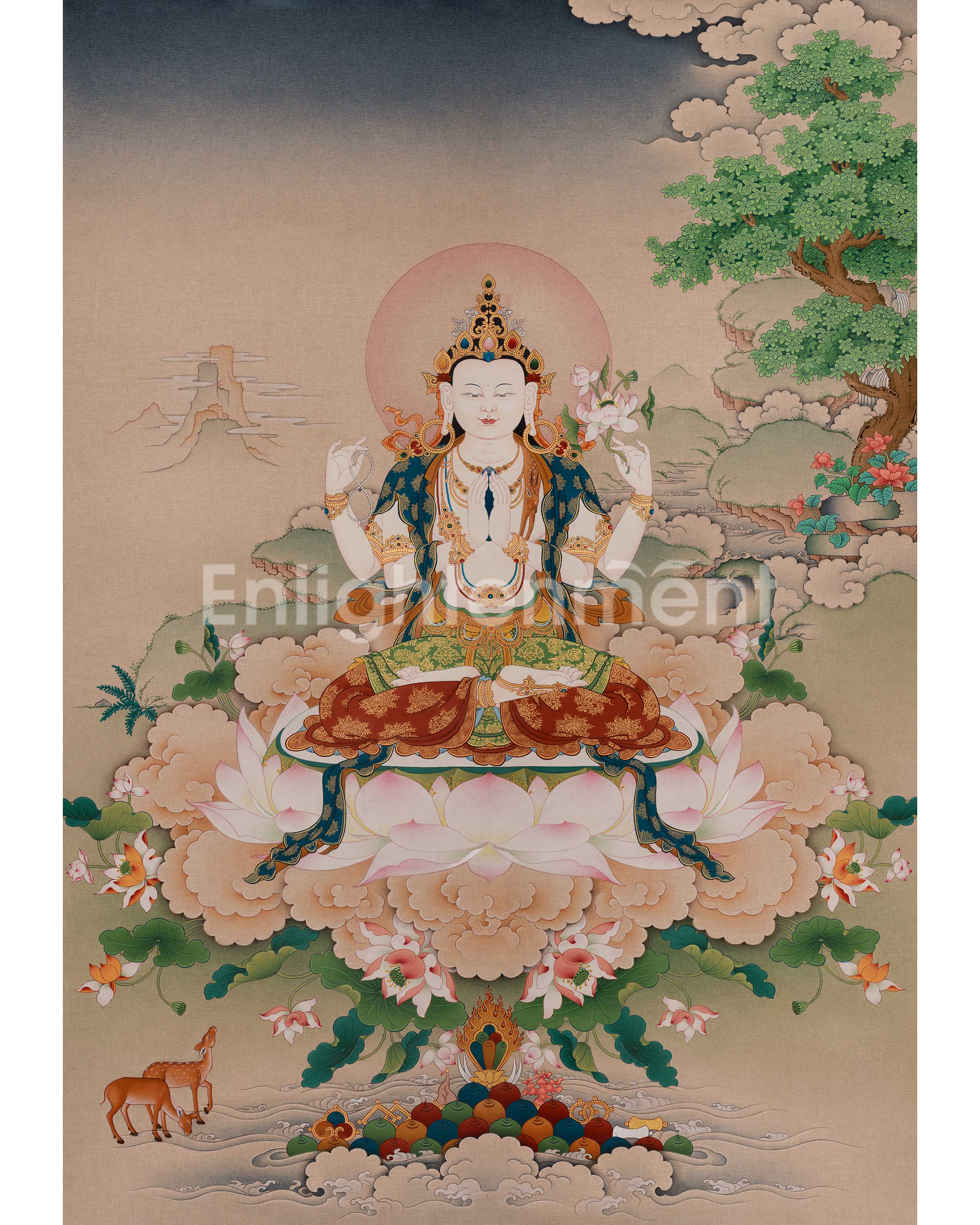 Bodhisattva Four-Armed Chenrezig Art 