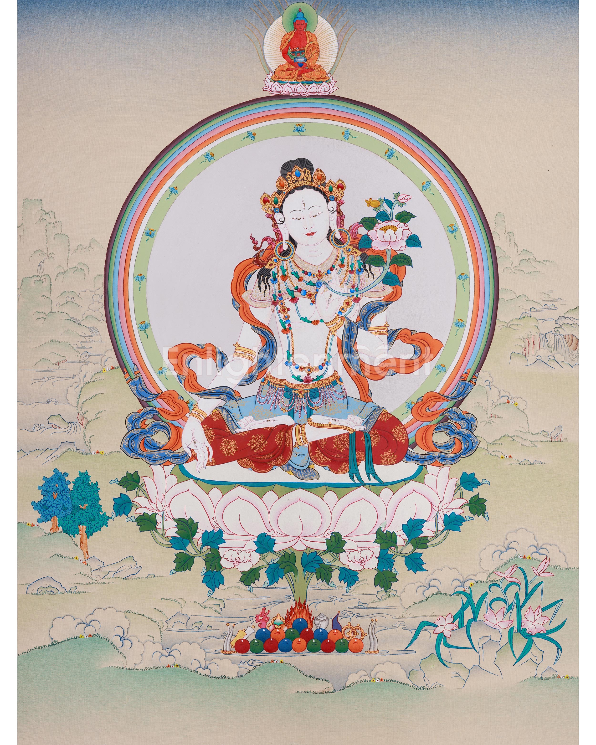 Bodhisattva White Tara Painting