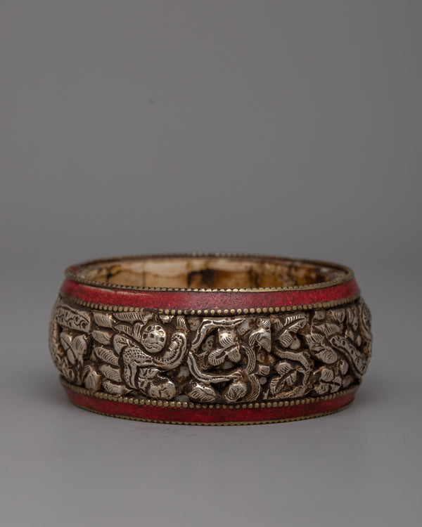 Tibetan Silver Bangle Bracelet 