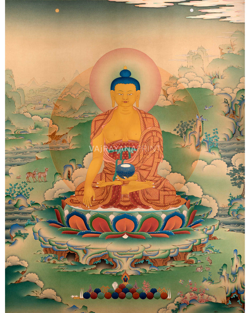 Shakyamuni Buddha Thangka Print 