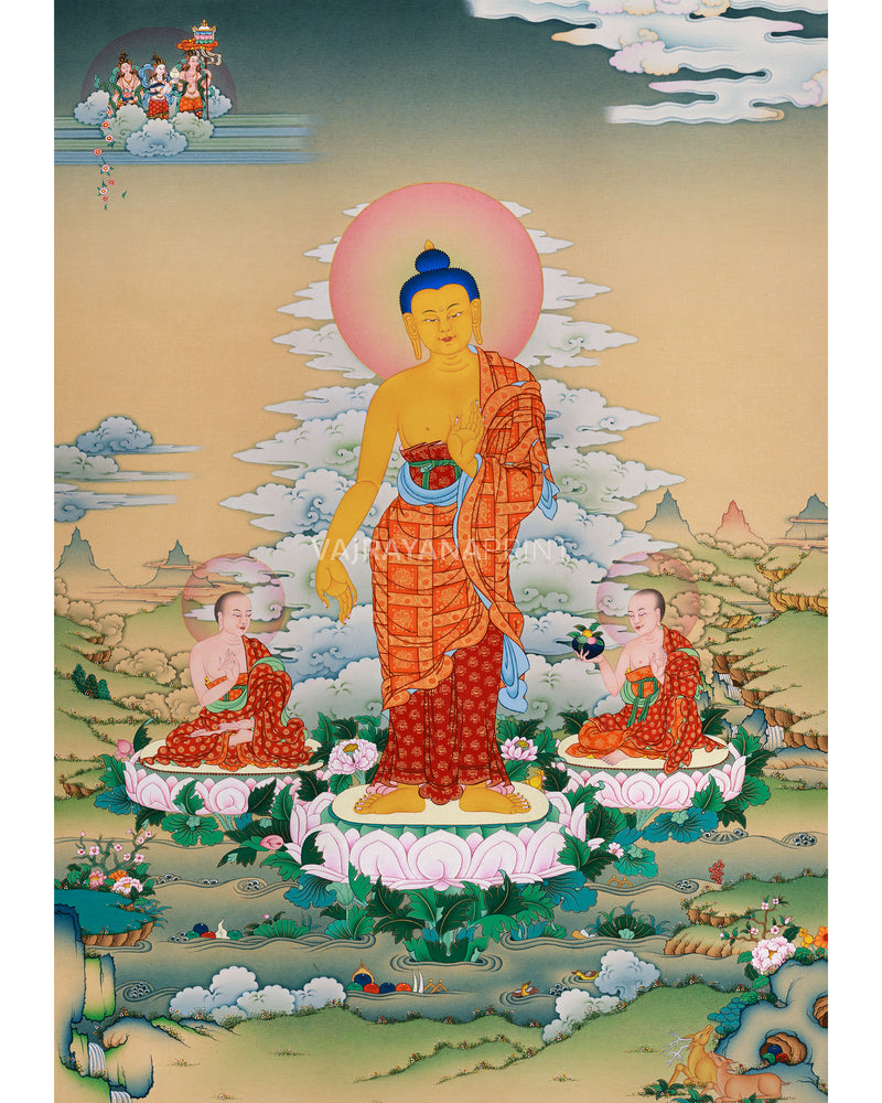 Buddha Shakyamuni Canvas Print | Sacred Art of the Enlightened One | Tibetan Buddhist Wall Decor