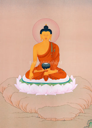 Hand-Painted Gautam Buddha Thangka | Tibetan Karma Gadri Art