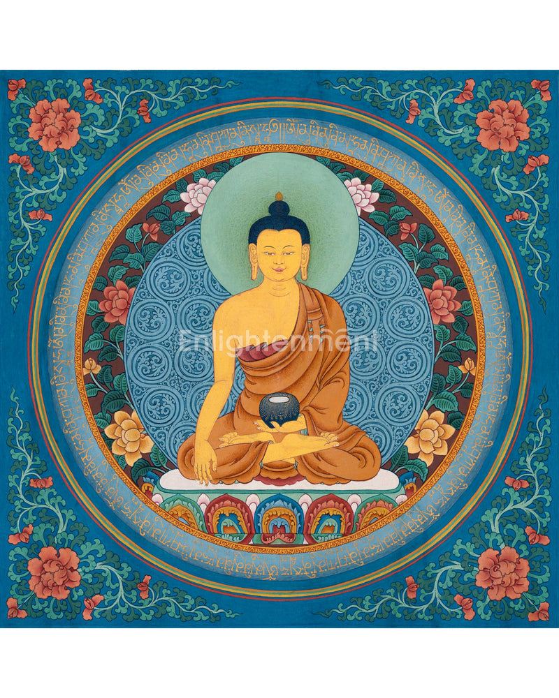 Unique Buddha Shakyamuni Mantra Mandala | A Collector's Masterpiece