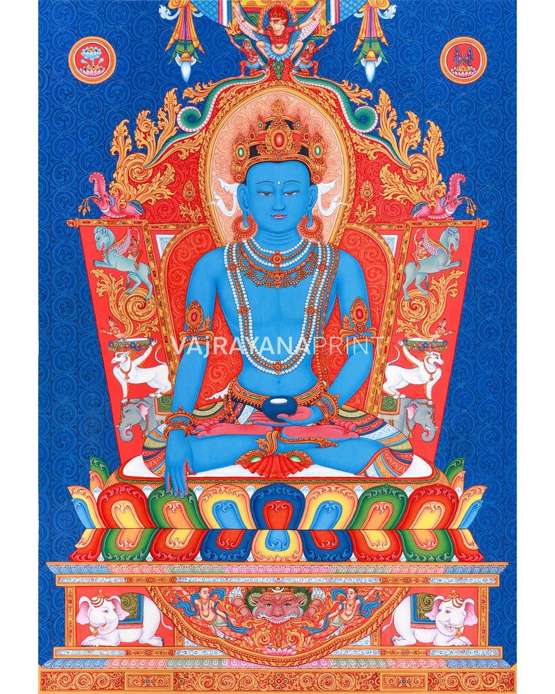 5 Wisdom Buddha Thangkas: Complete Set for Vajrayana Practice, Enlightening Art for Spiritual Growth