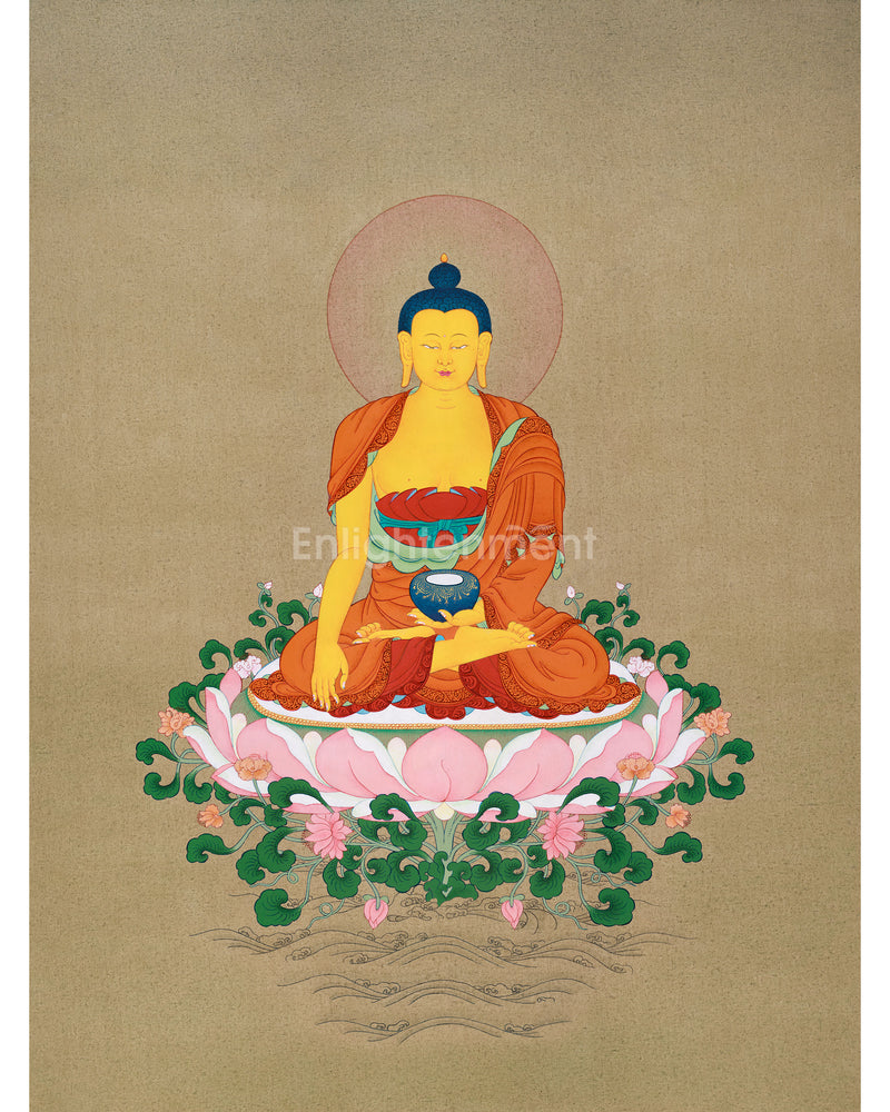 Enlightened Shakyamuni Buddha Thangka Painting | Hand-painted in Enlightenment Studio