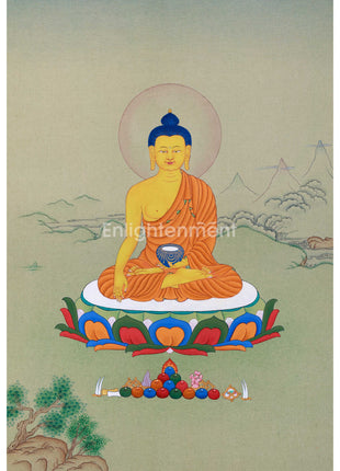Buddha Shakyamuni Thangka, Handmade Art