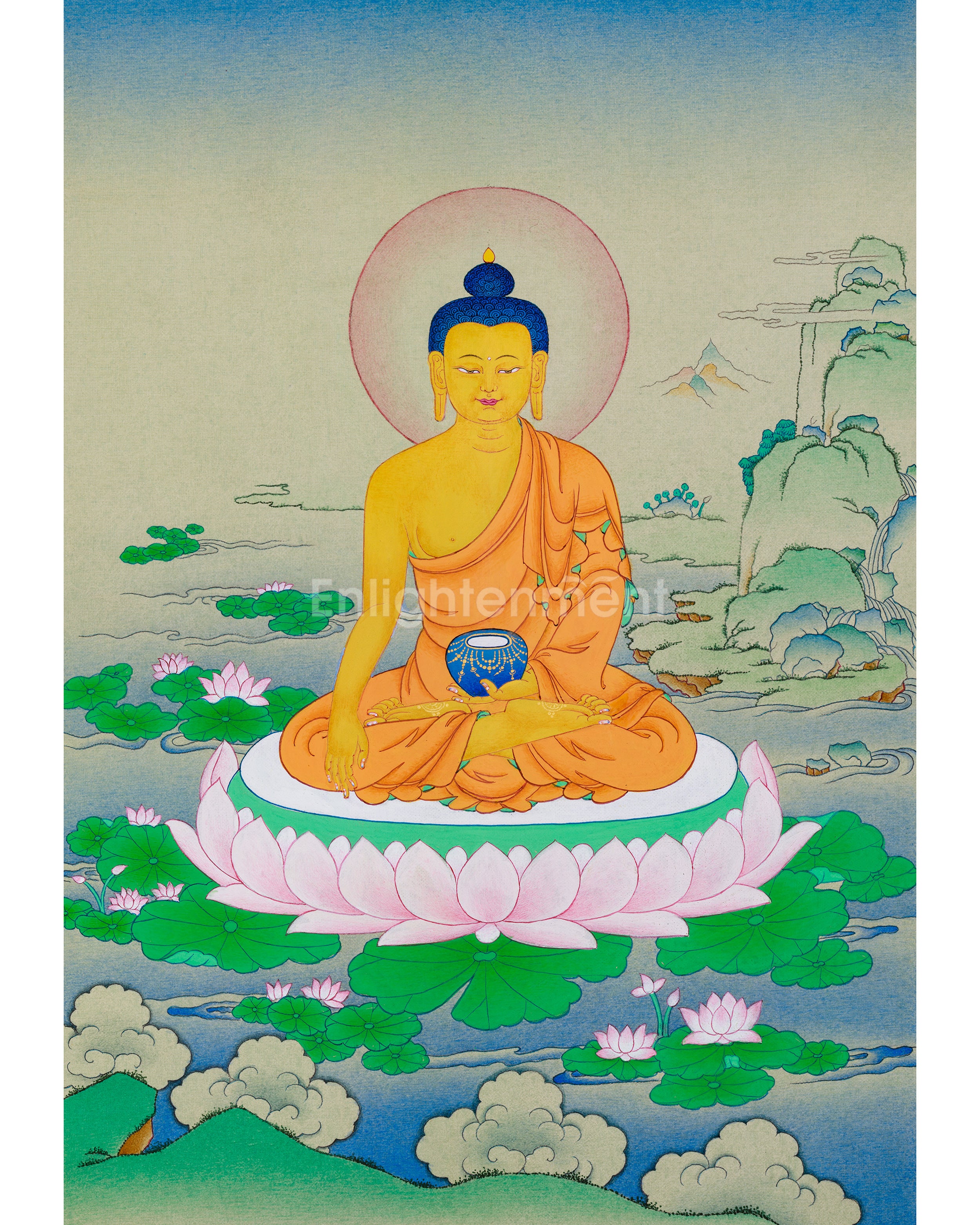 Buddha Shakyamuni for Meditation Thangka