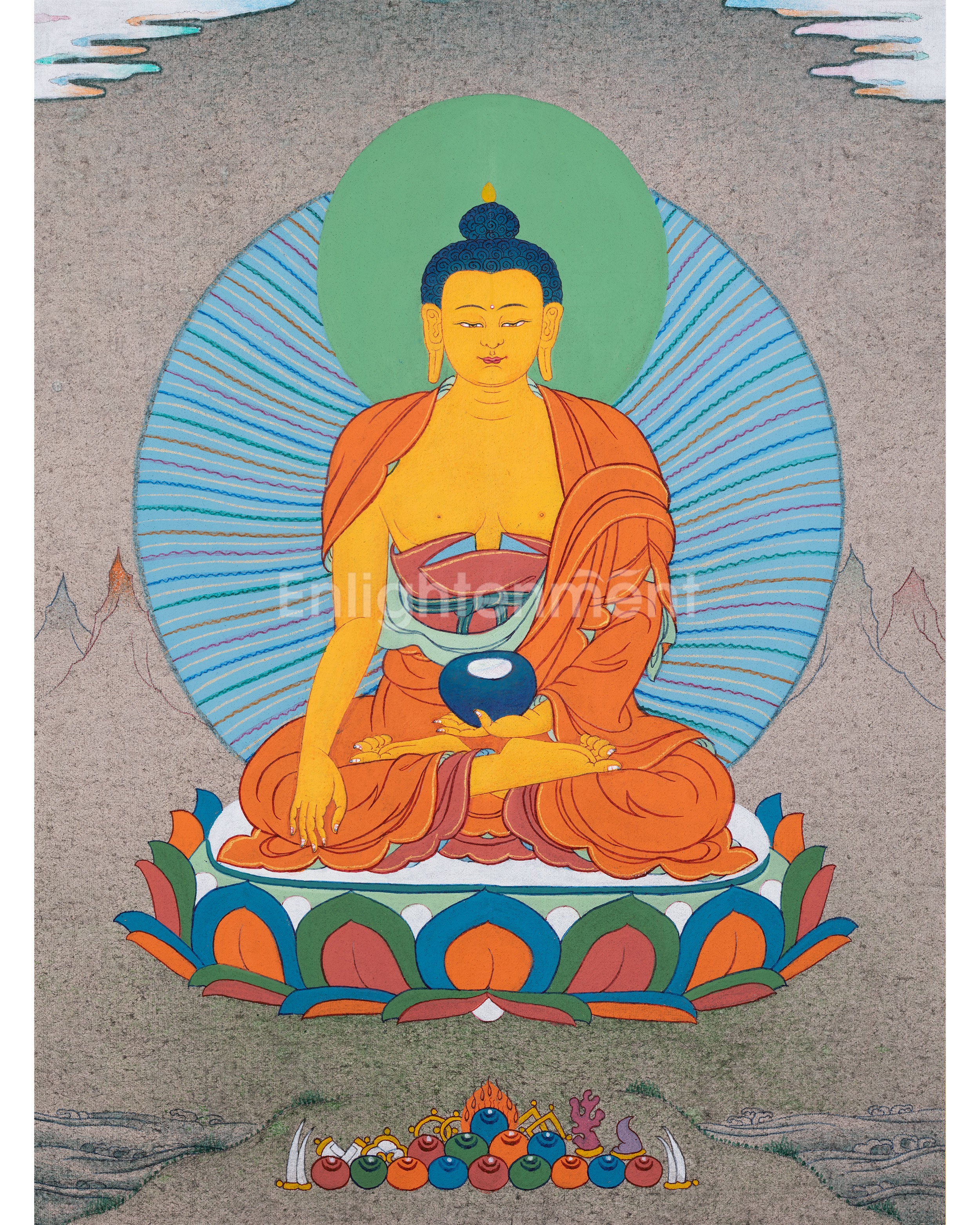 Buddha Shakyamuni for Meditation Thangka