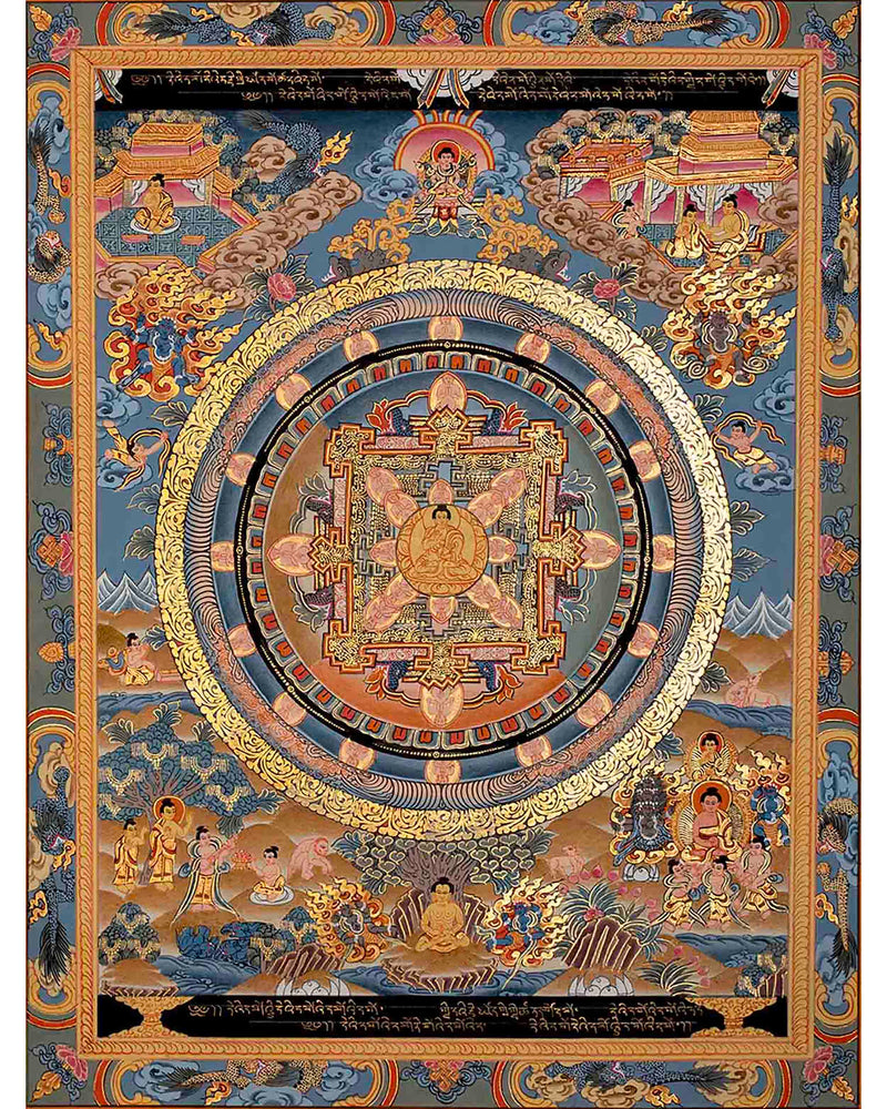 Genuine Handcrafted Buddha Mandala Thangka