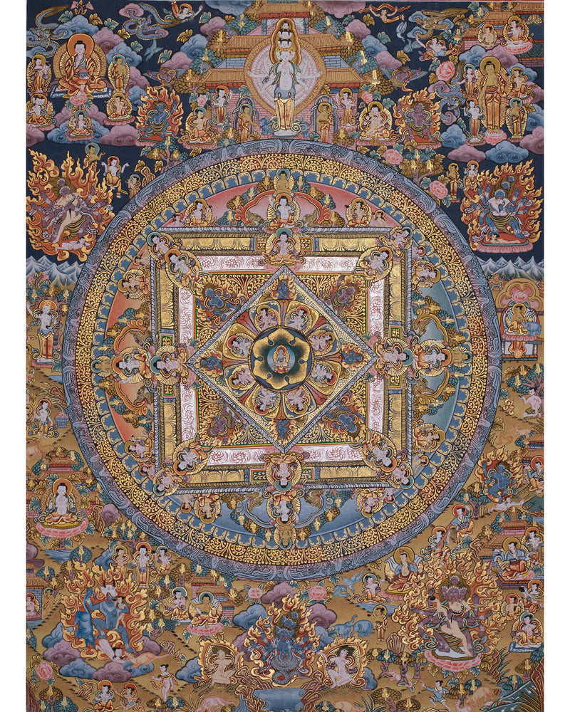 Buddha Mandala With Gold and Silver&nbsp;