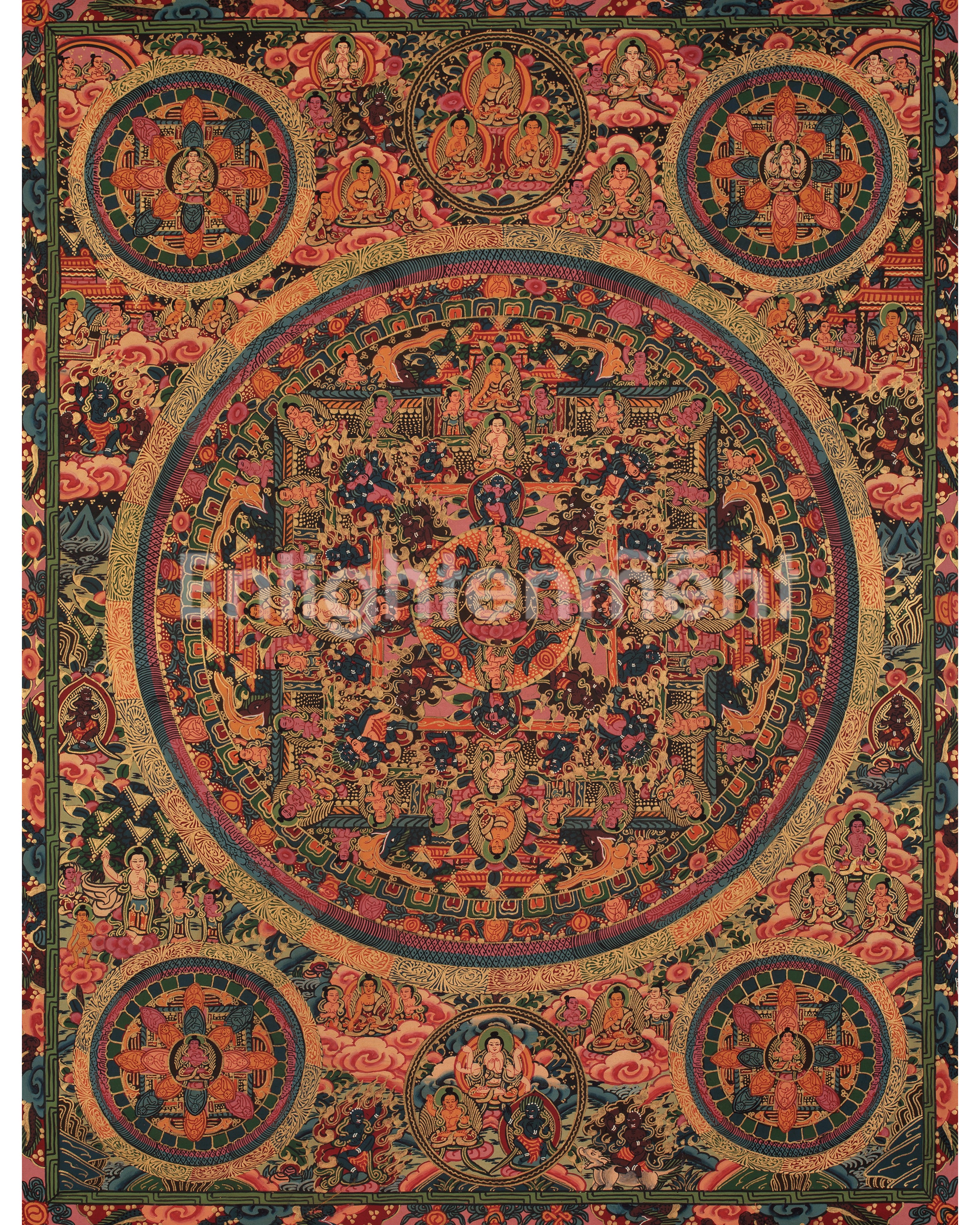 Buddha Mandala Hand Painted Art 