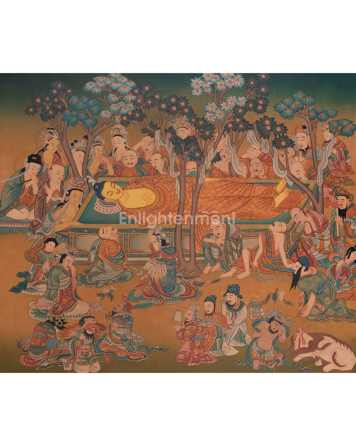 Buddha Parinirvana Thangka 
