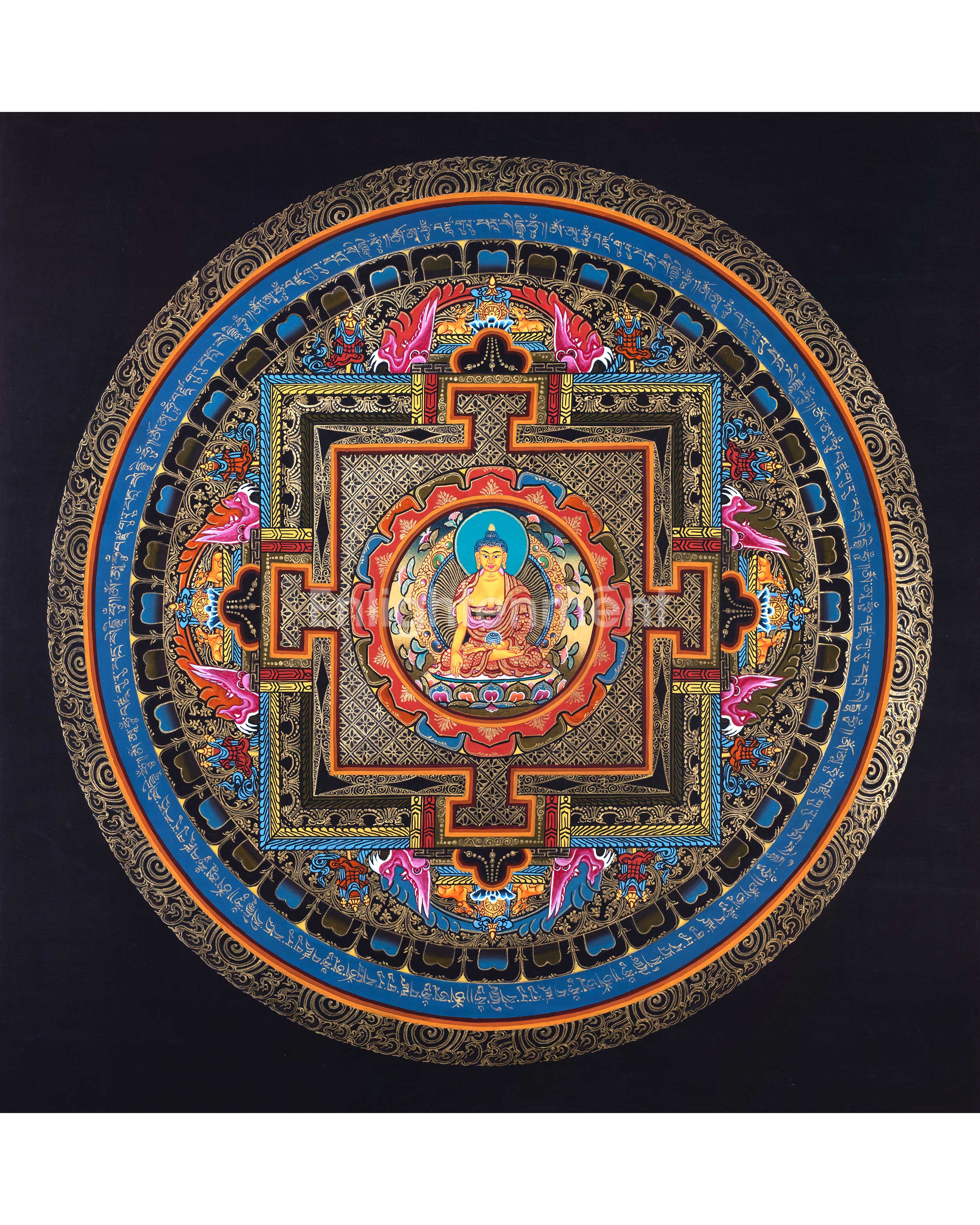 Buddha Shakyamuni Mandala Thangka Painting