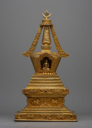Stupa Chorten Buddhism | Handcrafted Symbol of Buddhist Wisdom and Tranquility