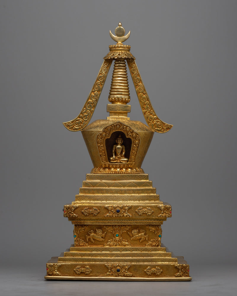 Stupa Chorten Buddhism | Handcrafted Symbol of Buddhist Wisdom and Tranquility