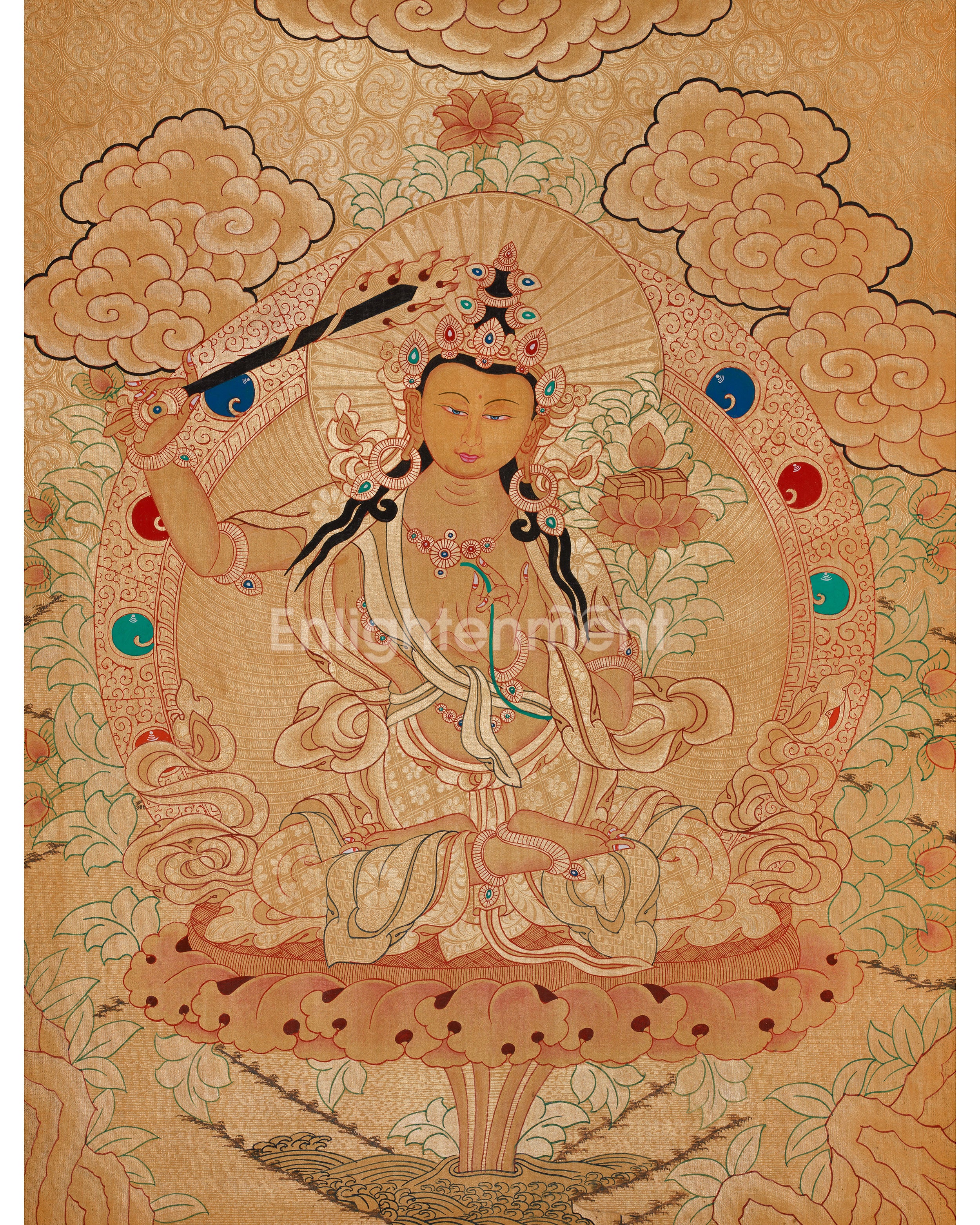 Buddhist Deity Manjushri Thangka