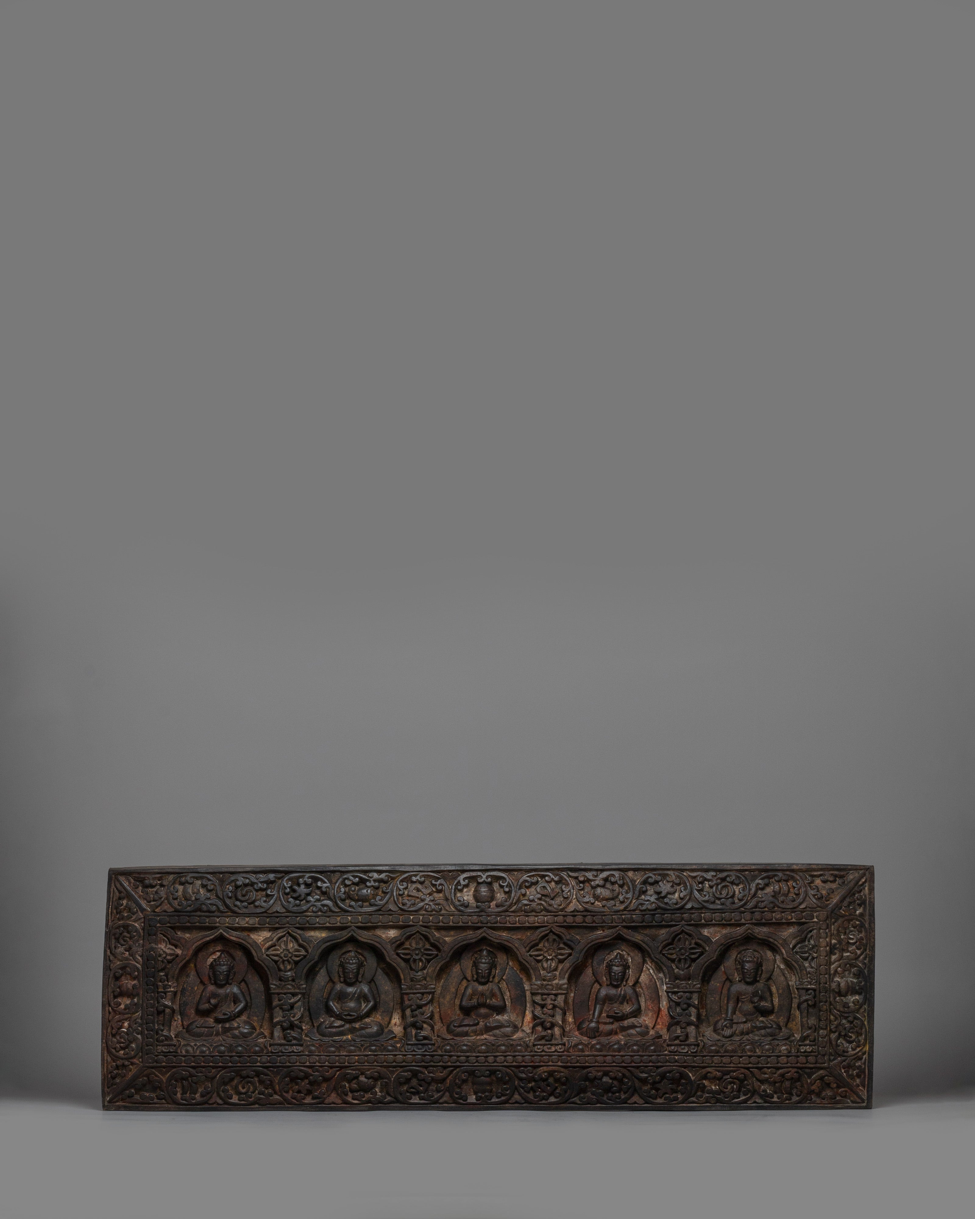 Buddhist Five Buddha Wall Hanging