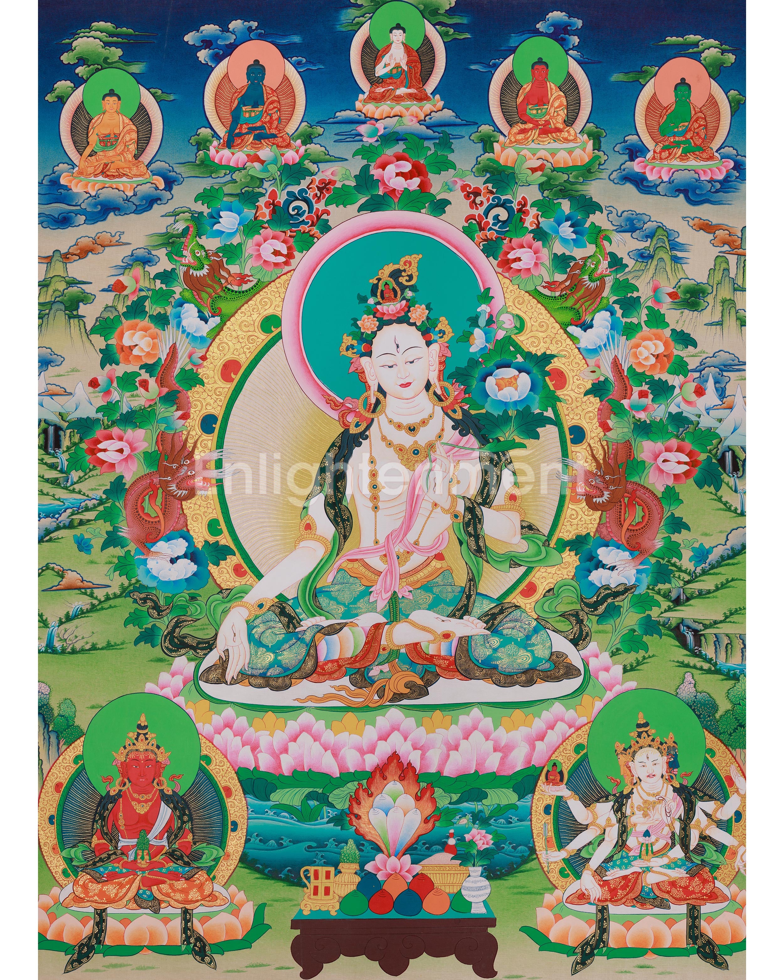 Buddhist Sita Tara Thangka 