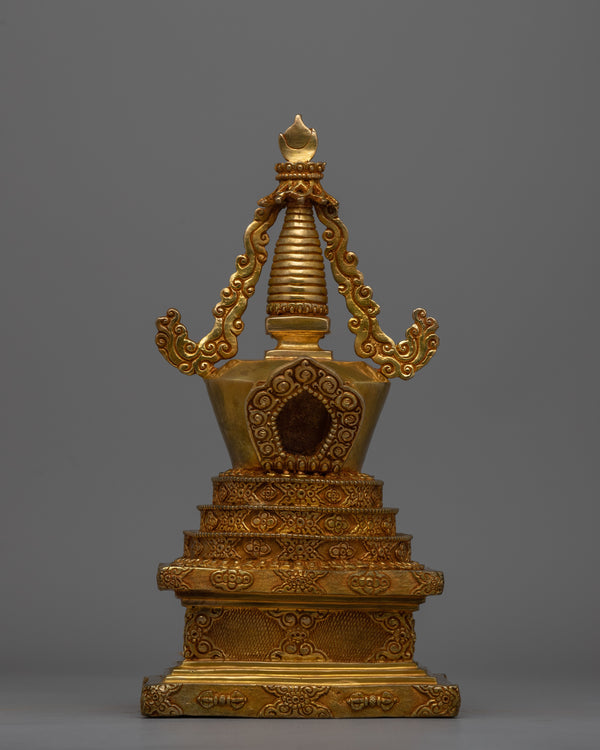 Tibetan Gold-Plated Stupa