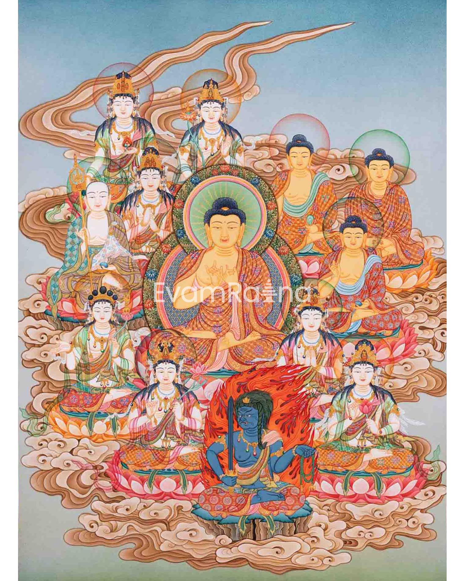 Buddhist Thangka of Shakyamuni Buddha